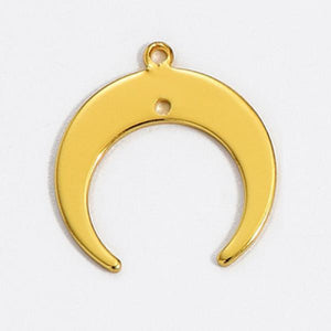 Moon Pendant Earrings Charm Necklace Pendant for DIY Jewelry Making