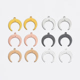 Moon Pendant Earrings Charm Necklace Pendant for DIY Jewelry Making