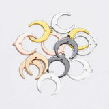 Moon Pendant Earrings Charm Necklace Pendant for DIY Jewelry Making