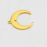 Moon Pendant Earrings Charm Necklace Pendant for DIY Jewelry Making