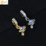 CSJA Planet Charms Cubic Zirconia Earrings S808