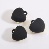 10pcs Enamel Heart Love Charms Three Colors for Jewelry Making DIY