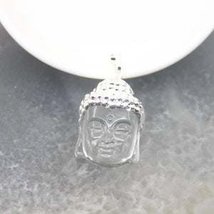 Buddha Head Pendant Natural Stone Necklace DIY Jewelry Women