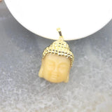 Buddha Head Pendant Natural Stone Necklace DIY Jewelry Women