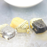Buddha Head Pendant Natural Stone Necklace DIY Jewelry Women