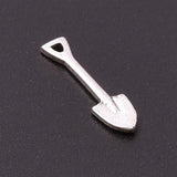 70pcs Retro Silver Shovel Charms for Jewelry Making