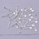 70pcs Retro Silver Shovel Charms for Jewelry Making