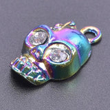 10PCS/Lot Crystal Charms Alloy Skull Pendant DIY Jewelry Making Supplies