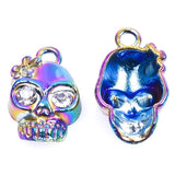 10PCS/Lot Crystal Charms Alloy Skull Pendant DIY Jewelry Making Supplies