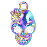 10PCS/Lot Crystal Charms Alloy Skull Pendant DIY Jewelry Making Supplies