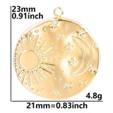 5pcs Stainless Steel Round Plaque Charms for Earring Making