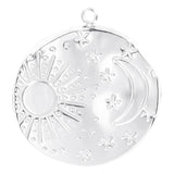 5pcs Stainless Steel Round Plaque Charms for Earring Making
