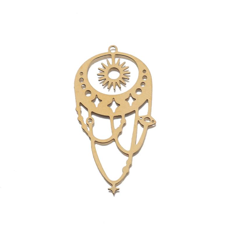 4Pcs Brass Sun Star Charms for Jewelry Making DIY Earrings Necklace Keychain