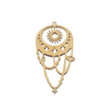 4Pcs Brass Sun Star Charms for Jewelry Making DIY Earrings Necklace Keychain