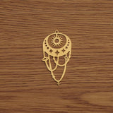 4Pcs Brass Sun Star Charms for Jewelry Making DIY Earrings Necklace Keychain