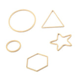 10Pcs Stainless Steel Triangle Round Charms for DIY Jewelry Making
