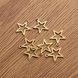 50pcs 17x18mm Brass Pentagram Charms Pendant for DIY Jewelry Making Crafts
