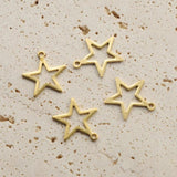 50pcs 17x18mm Brass Pentagram Charms Pendant for DIY Jewelry Making Crafts