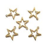 50pcs 17x18mm Brass Pentagram Charms Pendant for DIY Jewelry Making Crafts