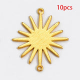 Brass Double-hung Sunflower Pendant for Jewelry Making