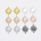 Brass Double-hung Sunflower Pendant for Jewelry Making