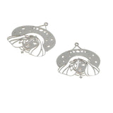 5pcs Witch Girl Moon Celestial Charm Stainless Steel Pendant DIY Jewelry