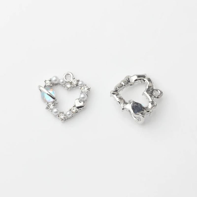 Heart Charms Pendant 6PCS/lot for DIY Necklace Jewelry Making