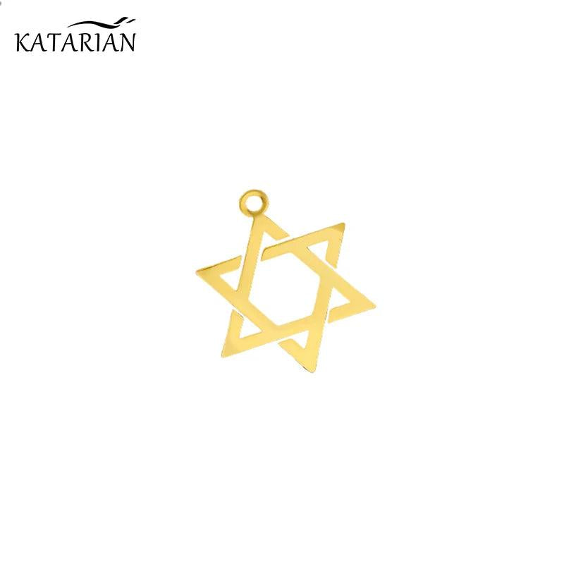 Hexagram Stainless Steel Pendant for Necklace Keychain DIY Jewelry