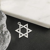 Hexagram Stainless Steel Pendant for Necklace Keychain DIY Jewelry