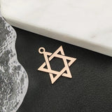 Hexagram Stainless Steel Pendant for Necklace Keychain DIY Jewelry