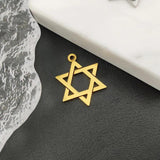 Hexagram Stainless Steel Pendant for Necklace Keychain DIY Jewelry