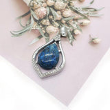 1 Pc Natural Stone Water Drop Shape Pendant Necklace
