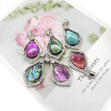 Natural Stone Water Drop Shape Pendant Vintage Ladies Necklace