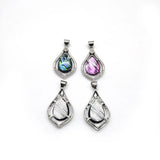 Natural Stone Water Drop Shape Pendant Vintage Ladies Necklace