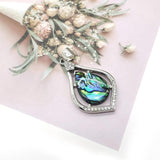 Natural Stone Water Drop Shape Pendant Vintage Ladies Necklace