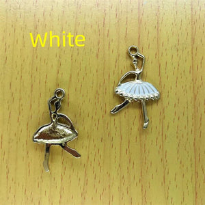 10pcs Ballet Girls Enamel Charm for DIY Jewelry Making