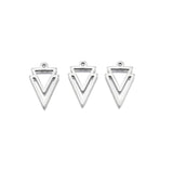 Stainless Steel Double Triangle Charms Pendant for DIY Jewelry Making