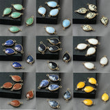 5Pcs Stone Water Drop Necklace Pendants for Jewelry Making