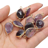 5Pcs Stone Water Drop Necklace Pendants for Jewelry Making