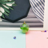 10pcs Feather Rhinestone Ball Charms Glass Pendants Fit Earring Hair Jewelry