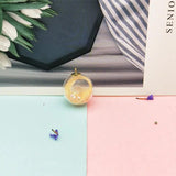 10pcs Feather Rhinestone Ball Charms Glass Pendants Fit Earring Hair Jewelry