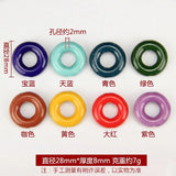 10pcs Colorful Ceramic Round Charm for Jewelry Making DIY