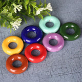 10pcs Colorful Ceramic Round Charm for Jewelry Making DIY