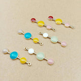 10pcs Geometric Floating Enamel Charms Pendant for Jewelry Making