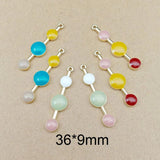10pcs Geometric Floating Enamel Charms Pendant for Jewelry Making