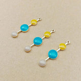 10pcs Geometric Floating Enamel Charms Pendant for Jewelry Making