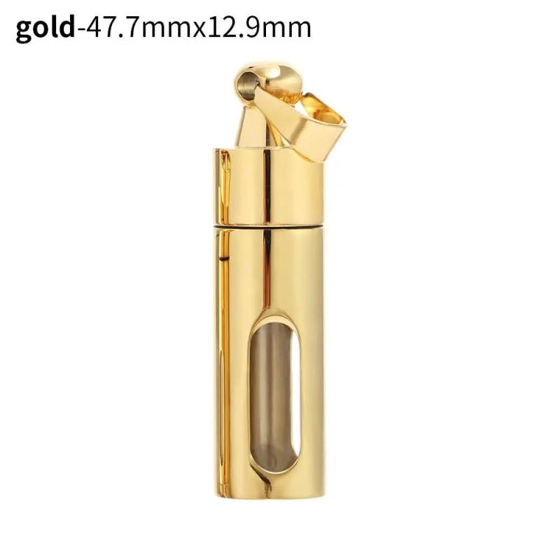 Stainless Steel Cremation Urn Pendant Perfume Vial Glass Tube