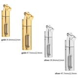 Stainless Steel Cremation Urn Pendant Perfume Vial Glass Tube
