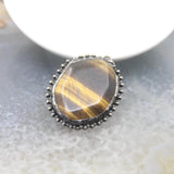Soldered Bronze Bezel Stone Vintage Pendant Necklace