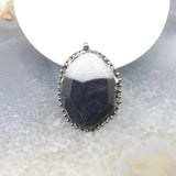 Soldered Bronze Bezel Stone Vintage Pendant Necklace